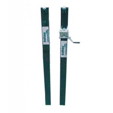 JUEGO DE POSTES DE PADEL Y TENIS METÁLICOS FIJOS CUADRADOS